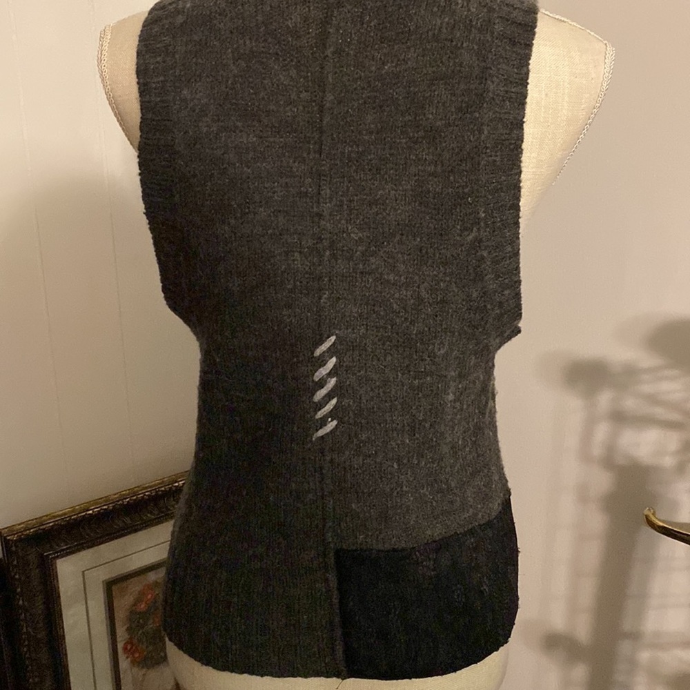 BKE Patchwork Sweater Vest Size M - Picture 5 of 7